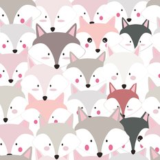 Tapeta Do Pokoju Dziecka Kolorowe LISKI Zwierzątka  - Miniaturka zdjęcia nr 6