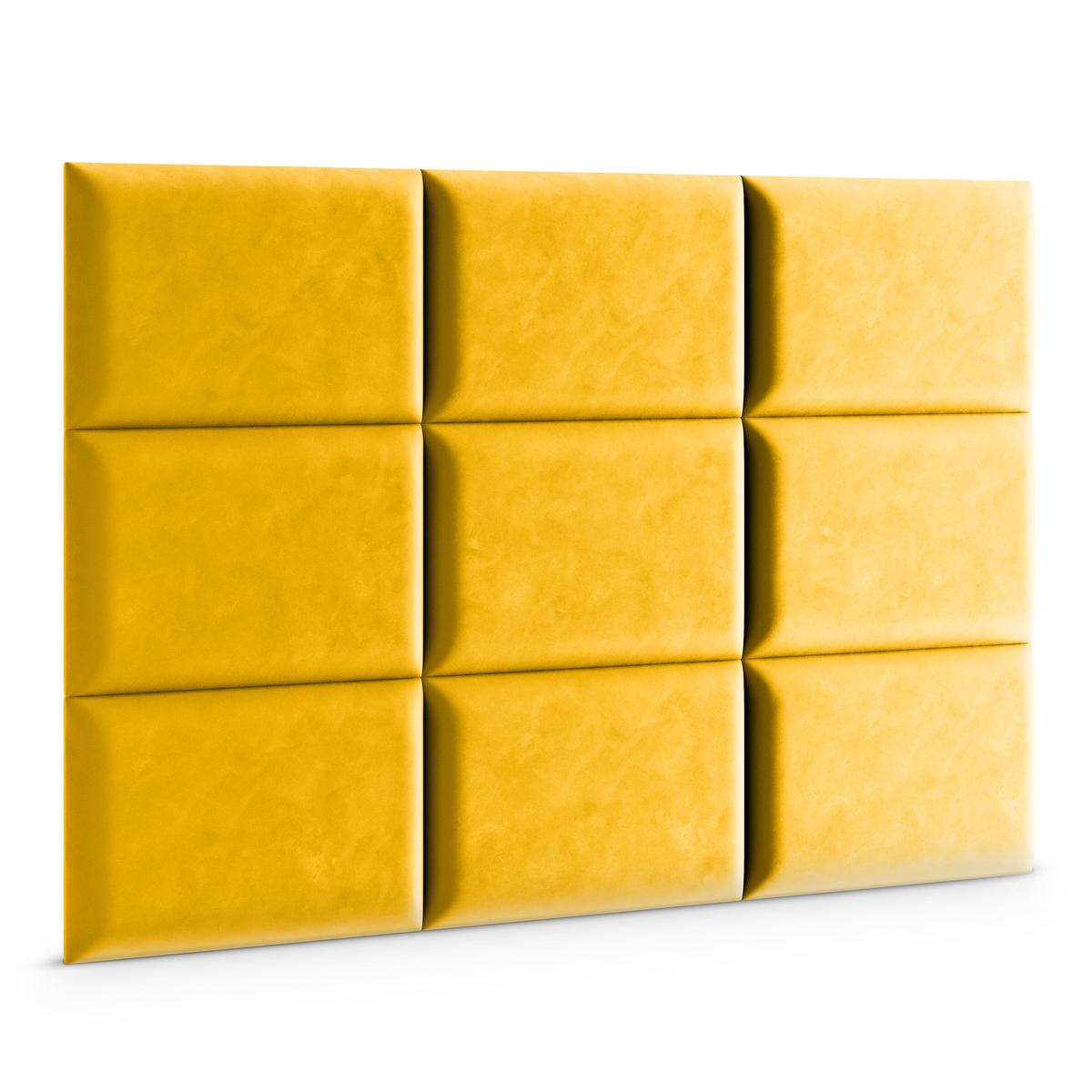 Panele tapicerowane 40x30 cm na ścianę magic velvet żółty nr. 3