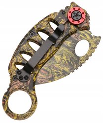 Nóż myśliwski 17 cm / 6,5 cm scyzoryk karambit składany turystyczny survivalowy wielobarwny - Miniaturka zdjęcia nr 5