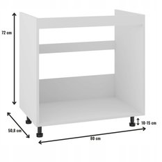 Korpus szafka kuchenna dolna 80x82x50,8 cm pod zlew z akcesoriami biały do kuchni - Miniaturka zdjęcia nr 2