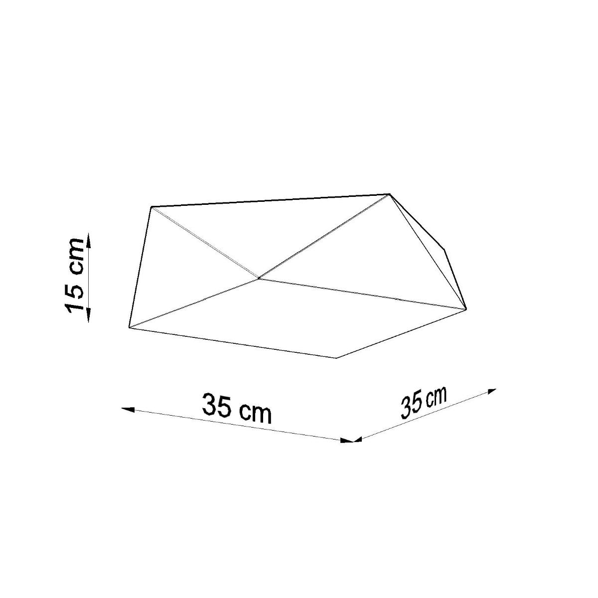 Plafon HEXA 35 czarny 15x35x35cm nowoczesna lampa E27 do salonu nr. 4