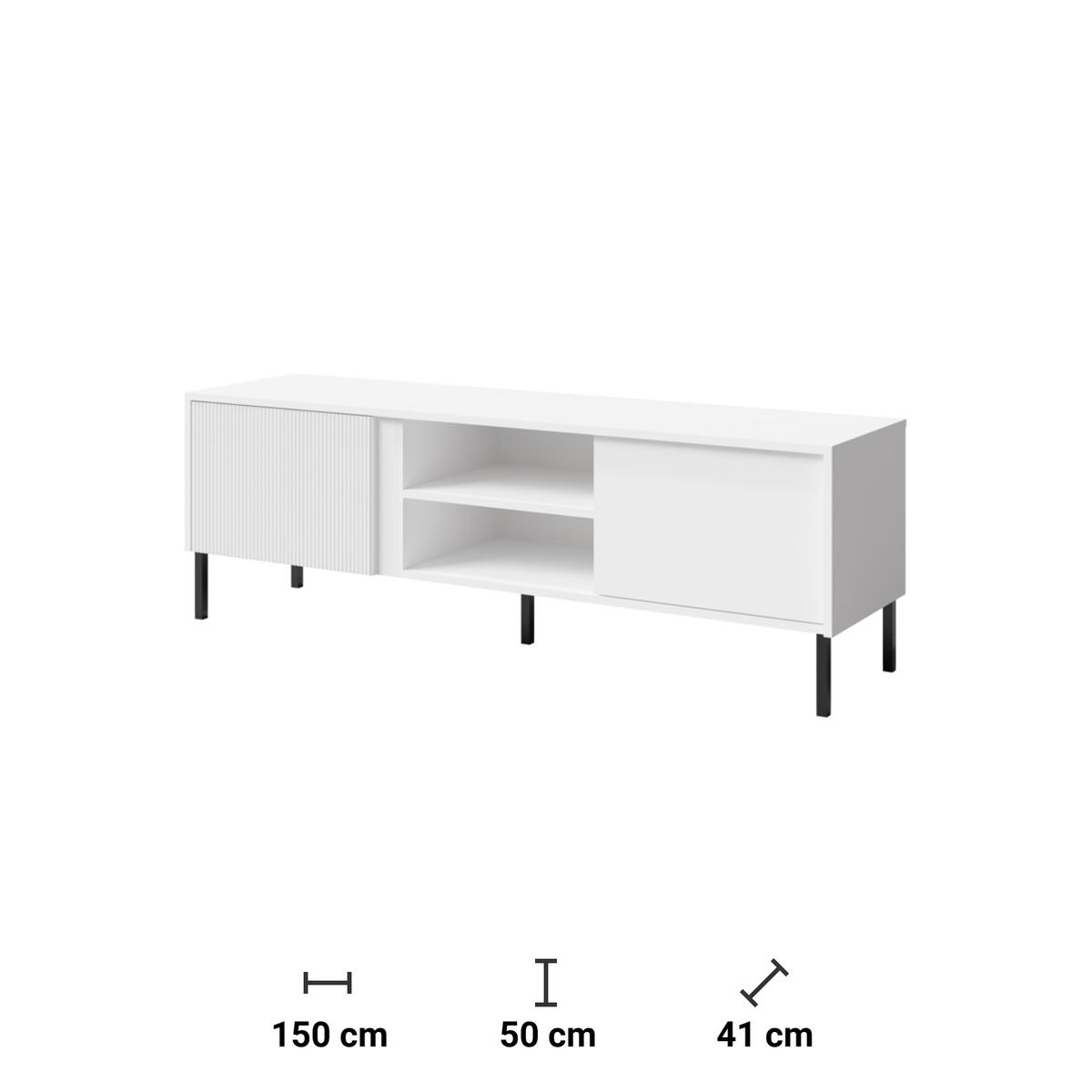 Szafka rtv Mia 150 cm do salonu biały nr. 2