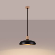 Lampa wisząca INDY czarna 120x38x38cm nowoczesna E27 do salonu - Miniaturka zdjęcia nr 3