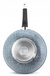 Patelnia 28 cm ceramiczna granitowa głęboka wok wysoka indukcja gaz do kuchni - Miniaturka zdjęcia nr 2