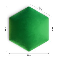 Panele tapicerowane 26x30 cm hexagon magic velvet zielony - Miniaturka zdjęcia nr 4