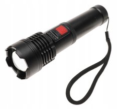 Latarka P90 LED mocna taktyczna mocna USB zoom - Miniaturka zdjęcia nr 1