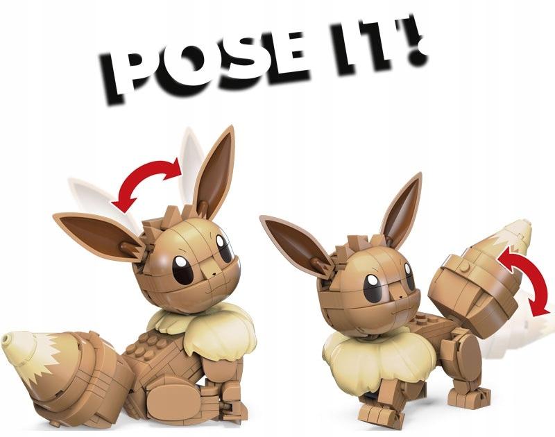 Figurka z klocków EEVEE pokemon mega construx mattel dla dziecka  nr. 4