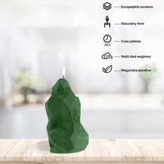 Świeca Gorilla Low-Poly Dark Green - Miniaturka zdjęcia nr 2