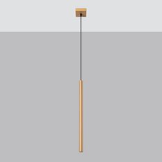 Lampa wisząca PASTELO 1 złota 115x3.5x3.5cm nowoczesna G9 do salonu - Miniaturka zdjęcia nr 2