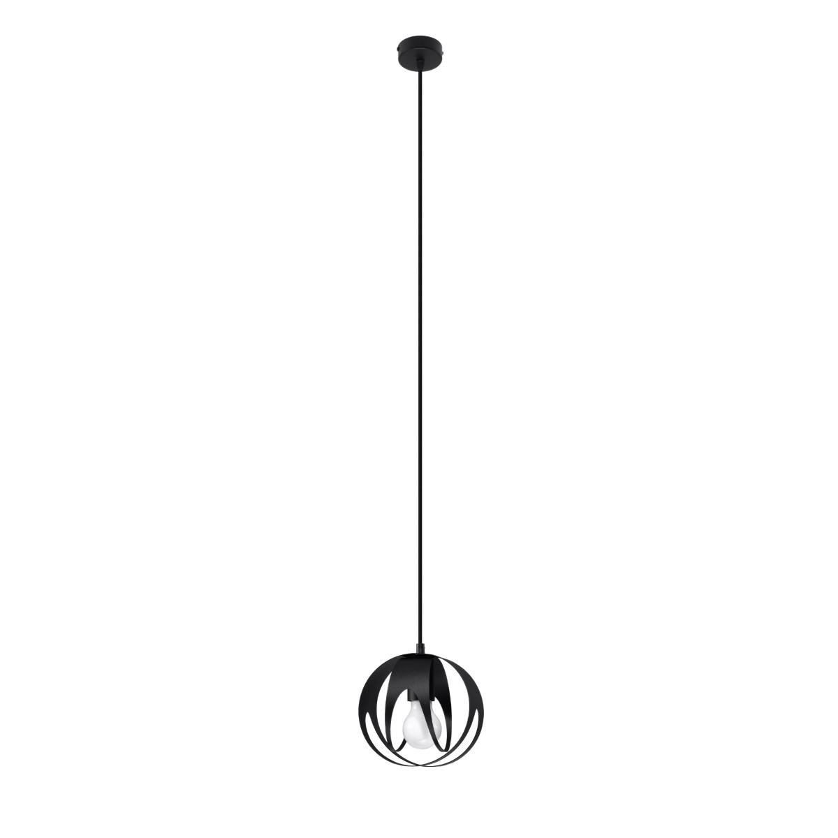 Lampa wisząca TULOS 1 czarna 125x16x16cm E27 nowoczesna do salonu