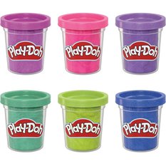 Play-Doh Sparkle błyszcząca ciastolina zestaw kolorowych tub 6-pak F9932 - Miniaturka zdjęcia nr 3