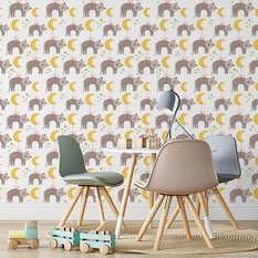 Tapeta Do Pokoju Dziecka KOTKI Księżyce Gwiazdki 53x1000  - Miniaturka zdjęcia nr 4