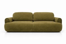 Kanapa z funkcją spania ITALY 250x100x82 cm trzyosobowa sofa rozkładana tkanina FLOW 14 oliwkowa - Miniaturka zdjęcia nr 4