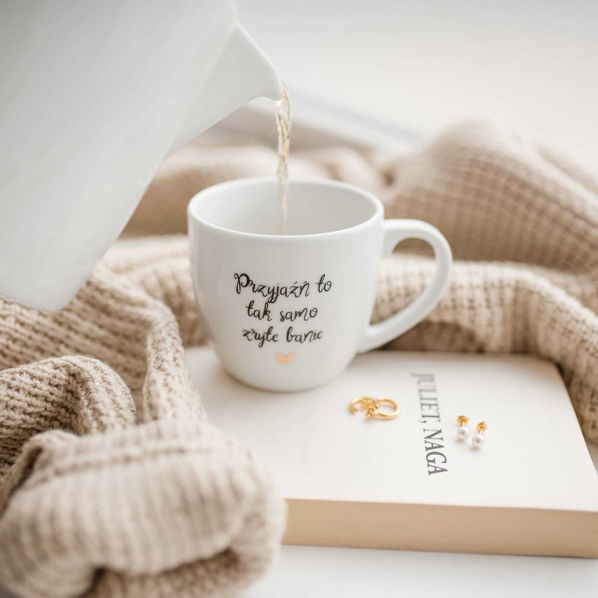 Kubek 300 ml - Przyjaźń to tak samo zryte banie złote serce nr. 5