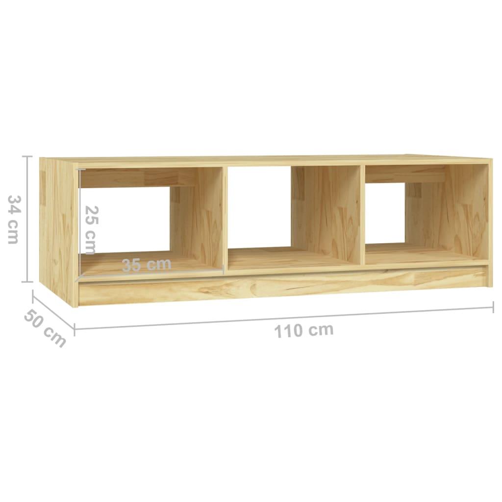 Stolik kawowy 100x50x34 cm z przestronnymi półkami lite drewno sosnowe do salonu nr. 8