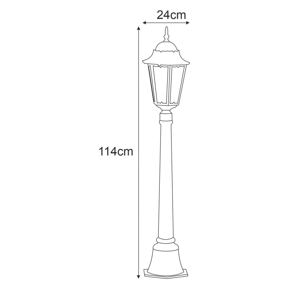 Lampa ogrodowa stojąca K-6006A LOZANA 24x114x24 cm do ogrodu czarny nr. 6