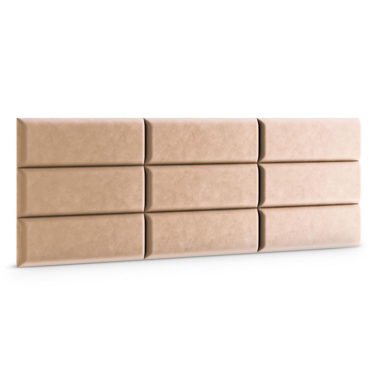 Panele tapicerowane  50x15 cm na ścianę magic velvet beżowy nr. 3