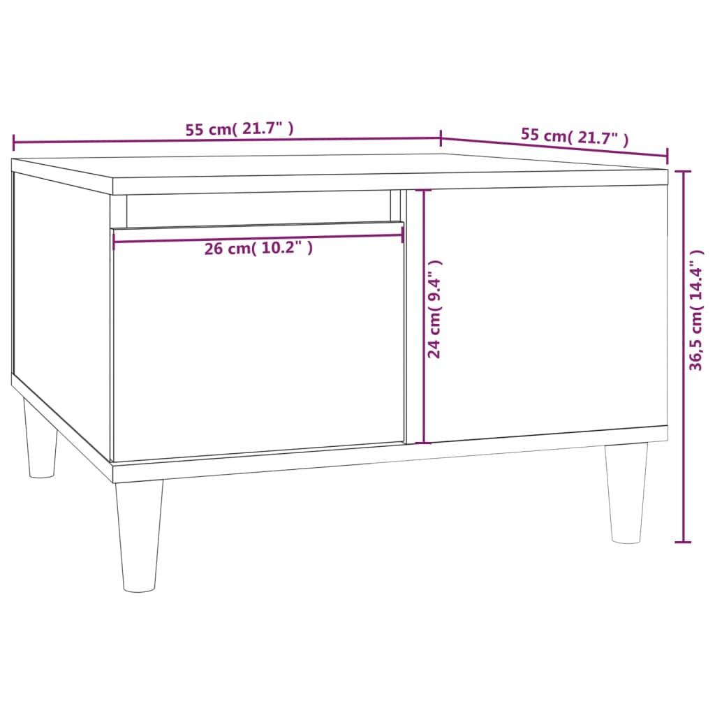 Stolik kawowy 55x55x36,5 cm z półką i szufladą 55x55x36,5 do salonu nr. 10