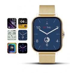 Smartwatch damski złoty menu polskie rozmowy tętno kroki pl - Miniaturka zdjęcia nr 9