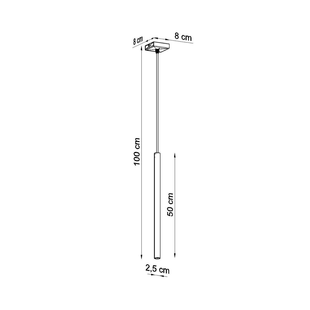 Lampa Wisząca PASTELO 1 złoty połysk 100x8x8cm nowoczesna G9 do salonu nr. 5