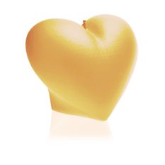 Świeca Heart Smooth Yellow