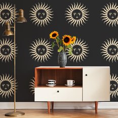 Tapeta Abstrakcja SŁOŃCE Minimalistyczny Wzór Boho  - Miniaturka zdjęcia nr 5