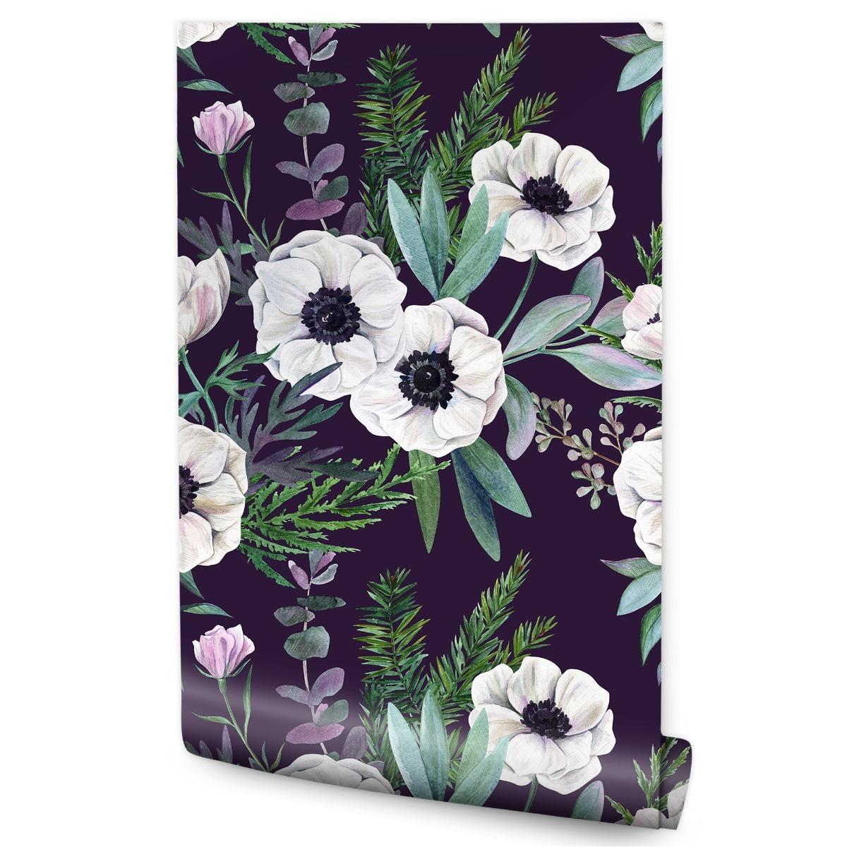 Tapeta Flizelinowa ZAWILCE Kwiaty Liście Natura 53x1000 