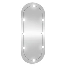 Lustro 40x90 cm do sypialni łazienki ścienne z LED owalne szklane  - Miniaturka zdjęcia nr 1