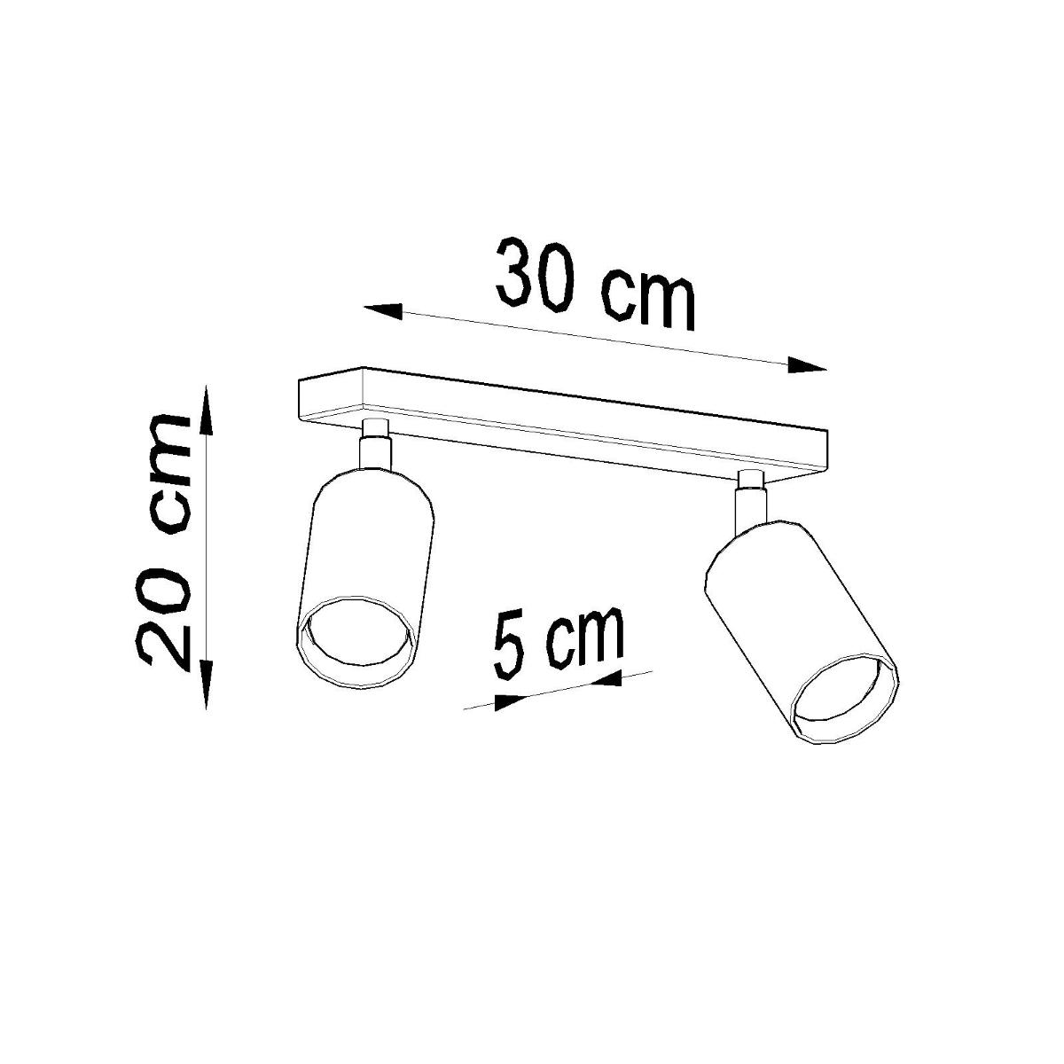 Plafon BERG 2 naturalne drewno 20x5x30cm nowoczesna lampa GU10 do salonu  nr. 4