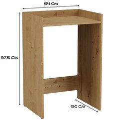 Szafka łazienkowa nad pralkę POLA NP 64x97,5x50 cm z półką do łazienki dąb artisan - Miniaturka zdjęcia nr 9