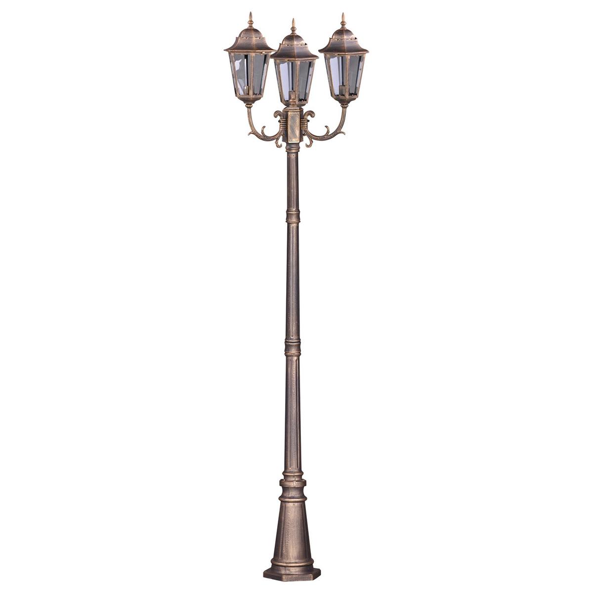 Lampa ogrodowa stojąca K-7006A2/3 / LOZANA 70x243x27 cm do ogrodu czarny/złoty