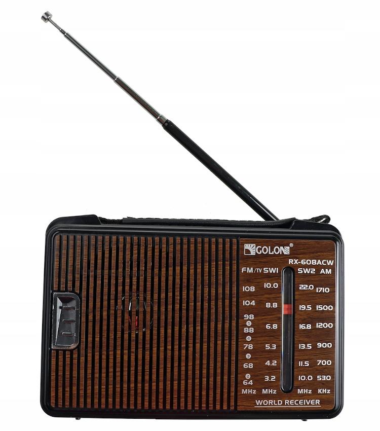 Radio przenośne  16 x 11 x 5,7 cm FM AM  brązowe