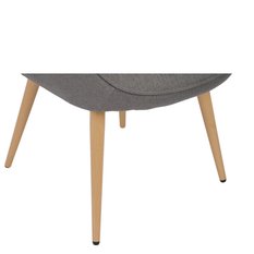 Fotel uszak tapicerowany wypoczynkowy 69x63x89 cm do salonu biura nogi dąb, szary - Miniaturka zdjęcia nr 7