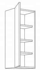 Szafka górna 30x31x90 cm wisząca wysoka z półkami szary antracyt do kuchni  - Miniaturka zdjęcia nr 2