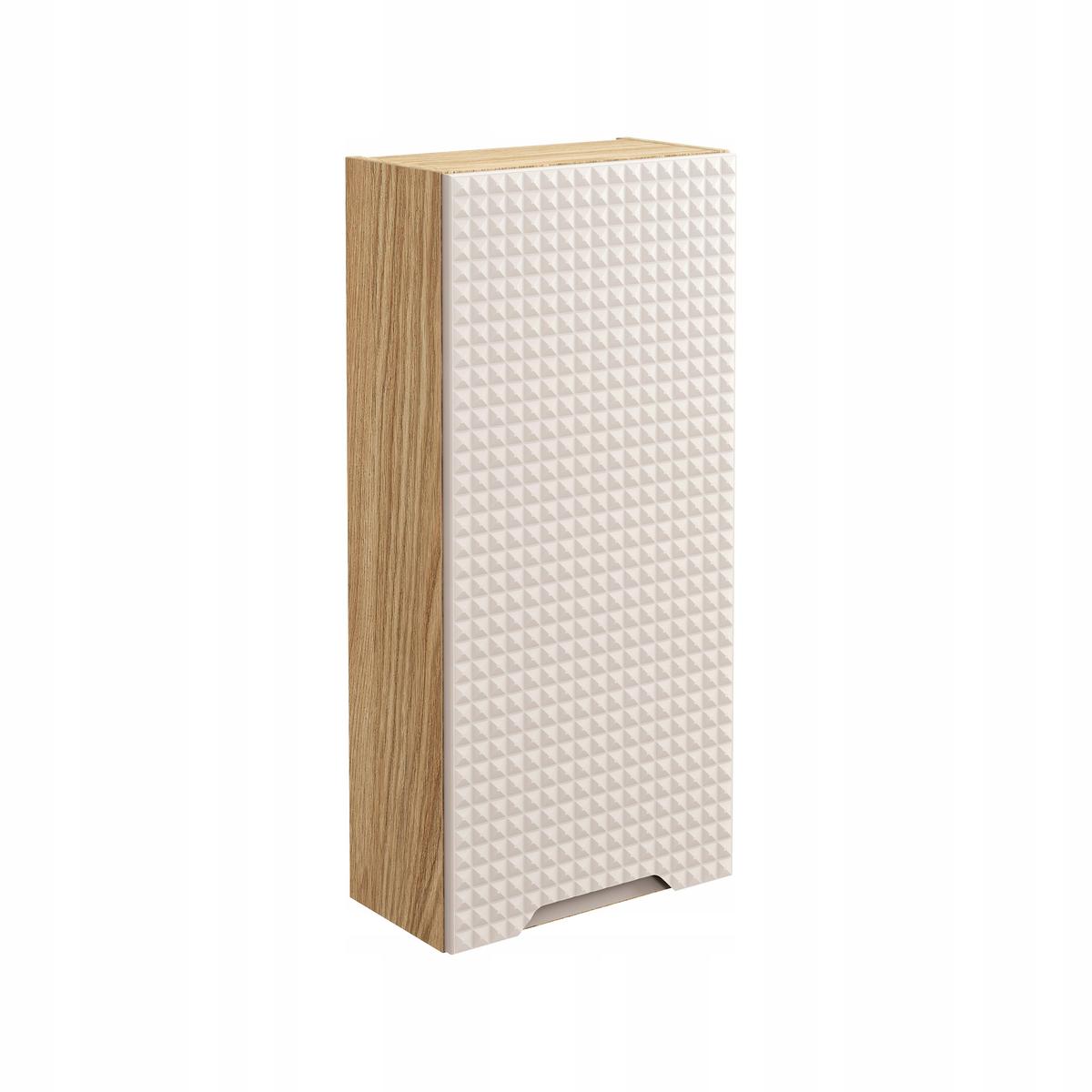 Słupek Łazienkowy 35 cm BEŻOWY Wiszący Drzwi FRONT MDF 3D LUXOR nr. 5