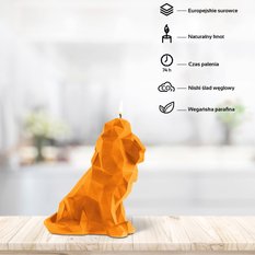 Świeca Lion Low-Poly Orange - Miniaturka zdjęcia nr 3