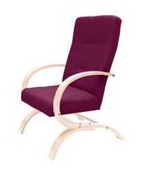 Fotel Finka 65x109x75 cm do salonu purpurowy dąb sonoma 