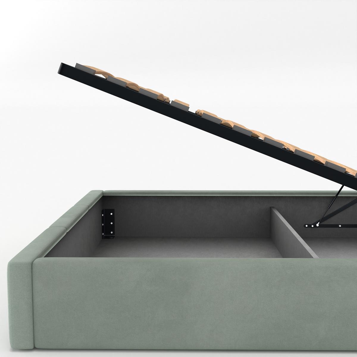 Łóżko Pojedyncze 90x200cm łóżko tapicerowane z pojemnikiem miętowe do sypialni wezgłowie 120 cm  nr. 10