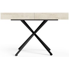 Stół rozkładany 120x90x80 cm prostokątny Aurora X white chromix do jadalni - Miniaturka zdjęcia nr 3