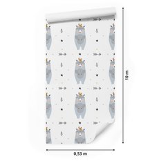 Tapeta Dziecięca NIEDŹWIEDZIE Gwiazdki Kropki  - Miniaturka zdjęcia nr 2