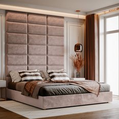 Panele tapicerowane 50x30 na ścianę magic velvet pudrowy róż - Miniaturka zdjęcia nr 5