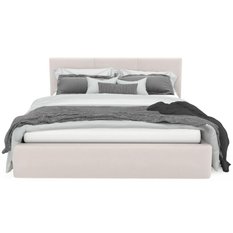 Łóżko tapicerowane  140x200x88 cm do sypialni otwierany schowek na pościel  basic kremowe - Miniaturka zdjęcia nr 12