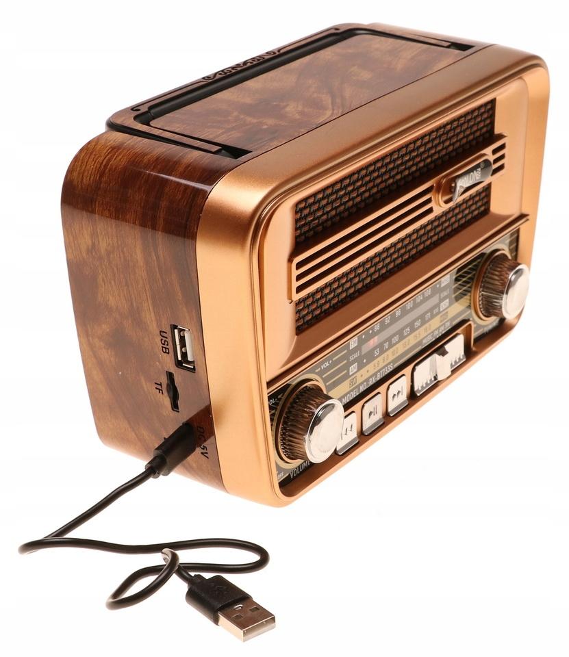 Radio retro kuchenne przenośne mp3 z solarem funkcją bluetooth nr. 4