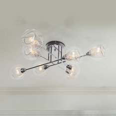 Lampa sufitowa K-JSL-1302/8 FONS 81x22x81 cm do salonu lub pokoju chrom - Miniaturka zdjęcia nr 4