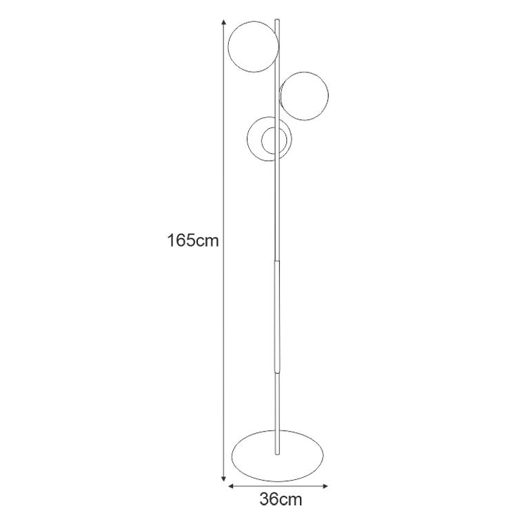 Lampa podłogowa K-4956 TAMBO 36x165x36 cm do salonu lub pokoju czarny/biały matowy nr. 5