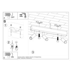 Plafon EYETECH 3 biały 20x3x35cm nowoczesna lampa G9 do salonu - Miniaturka zdjęcia nr 5