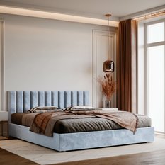 Panele tapicerowane 90x15 na ścianę magic velvet błękitny - Miniaturka zdjęcia nr 5