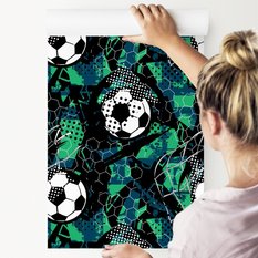 Tapeta Dla Chłopca Piłka Nożna SPORT Grunge Dekor  - Miniaturka zdjęcia nr 3