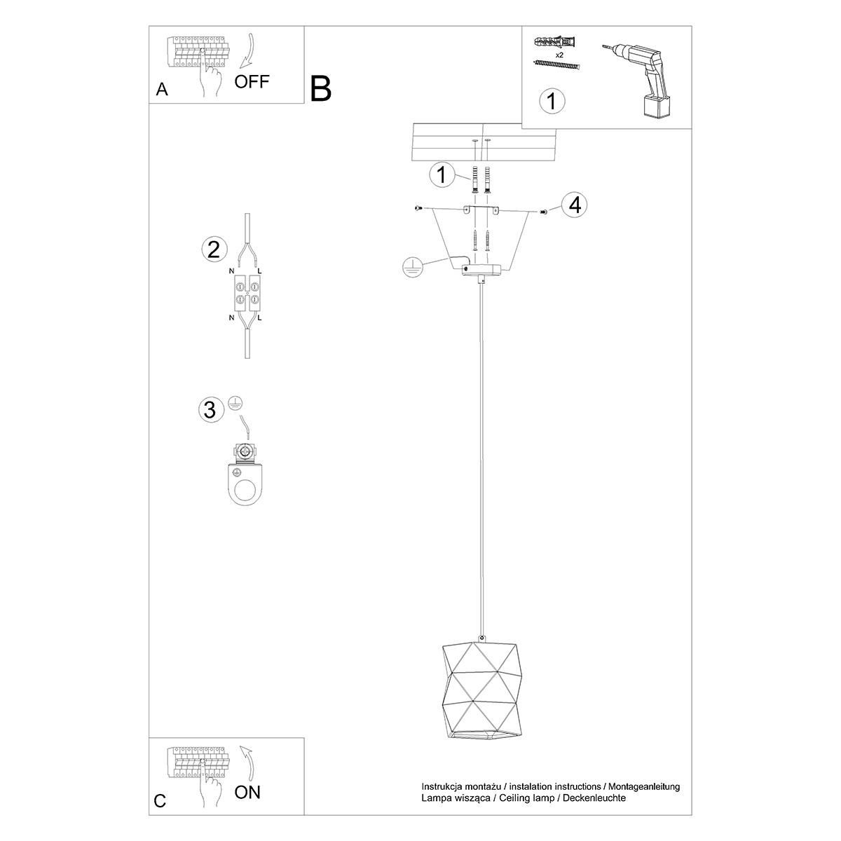 Lampa wisząca ceramiczna GOBI 126x17x17cm nowoczesna E27 do salonu nr. 6