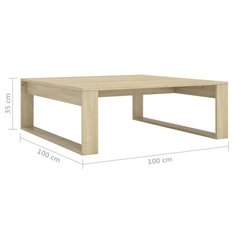 Stolik kawowy 100x100x35 cm stabilny dąb sonoma do salonu - Miniaturka zdjęcia nr 7